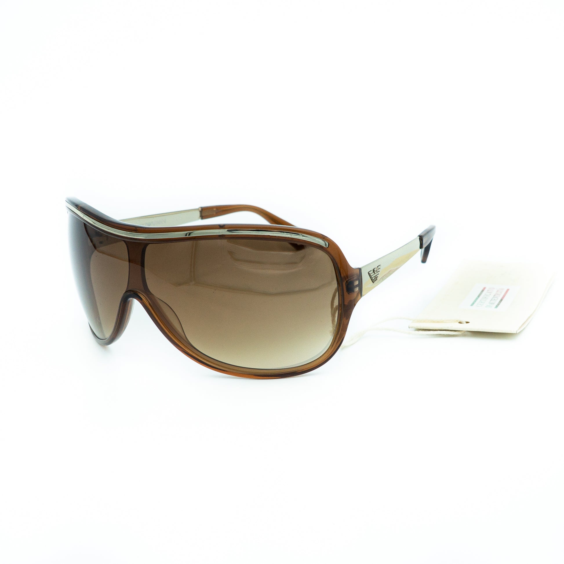 Emporio Armani EA 9436/S Brown Shield Mask Sunglasses Vintage