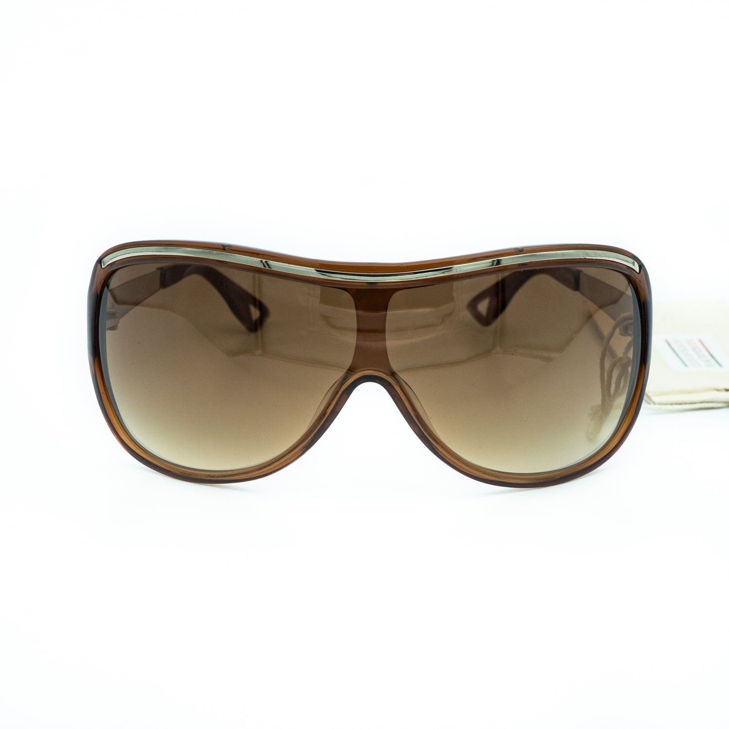Emporio Armani EA 9436/S Brown Shield Mask Sunglasses Vintage