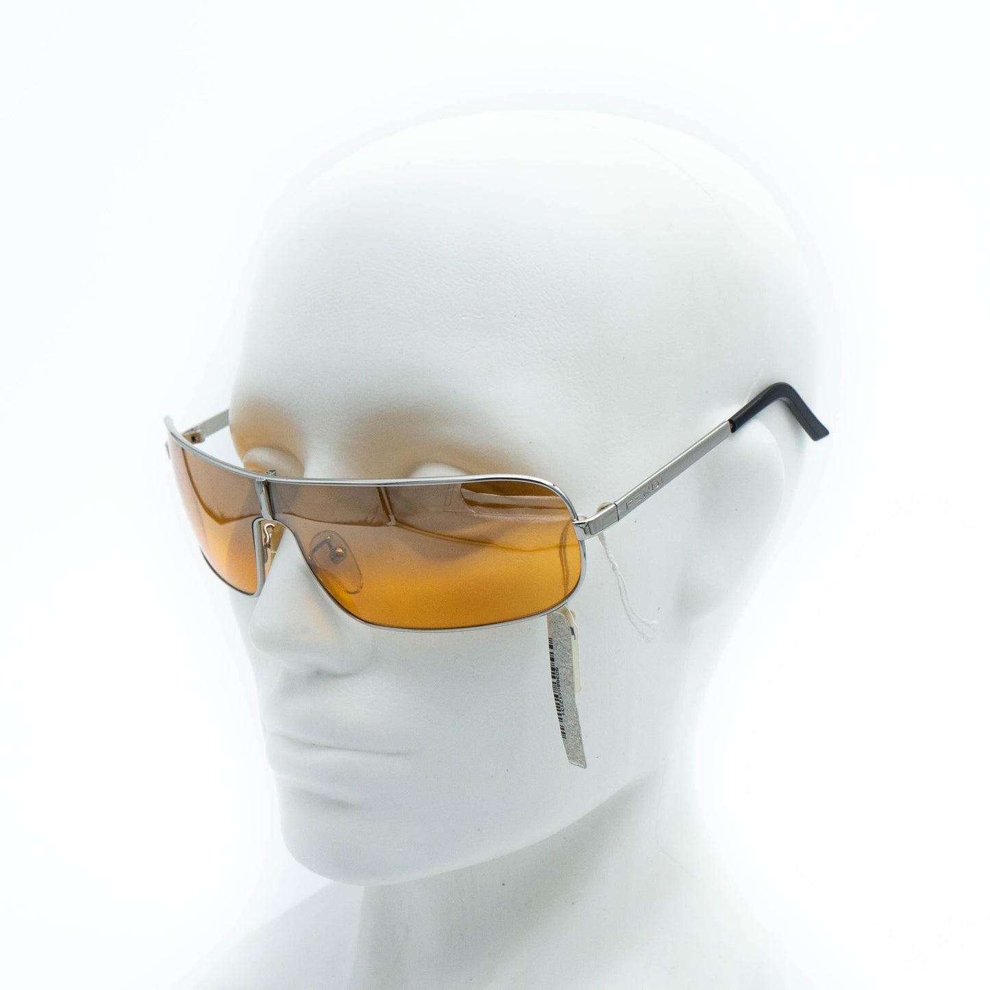 FENDI SL 7222 Orange Shield Mask Sunglasses Vintage