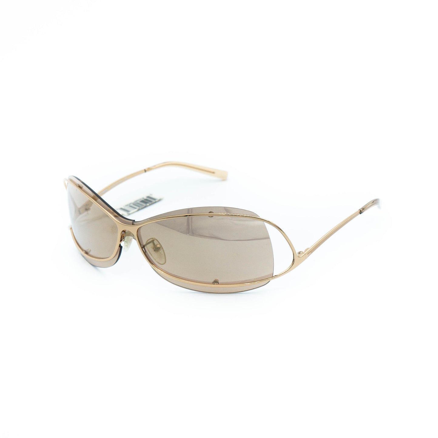 FENDI SL 7404 Gold Shield Metal Sunglasses Vintage