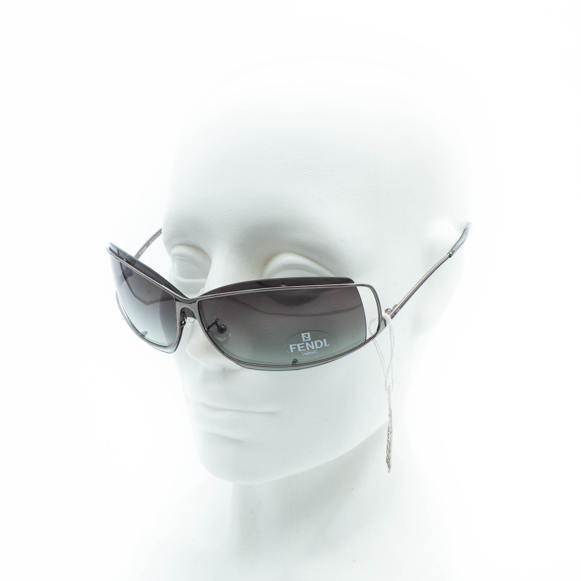 FENDI SL 7405 Silver Shield Metal Sunglasses Vintage