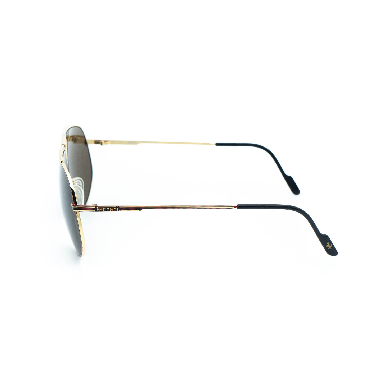 FERRARI F66/S Gold Oversized Sunglasses Vintage