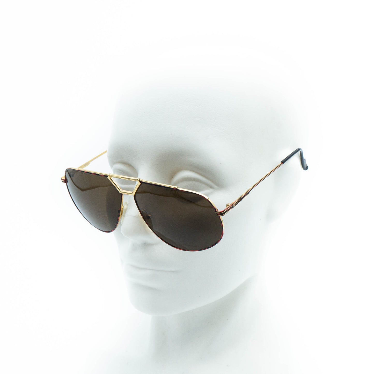 FERRARI F66/S Gold Oversized Sunglasses Vintage