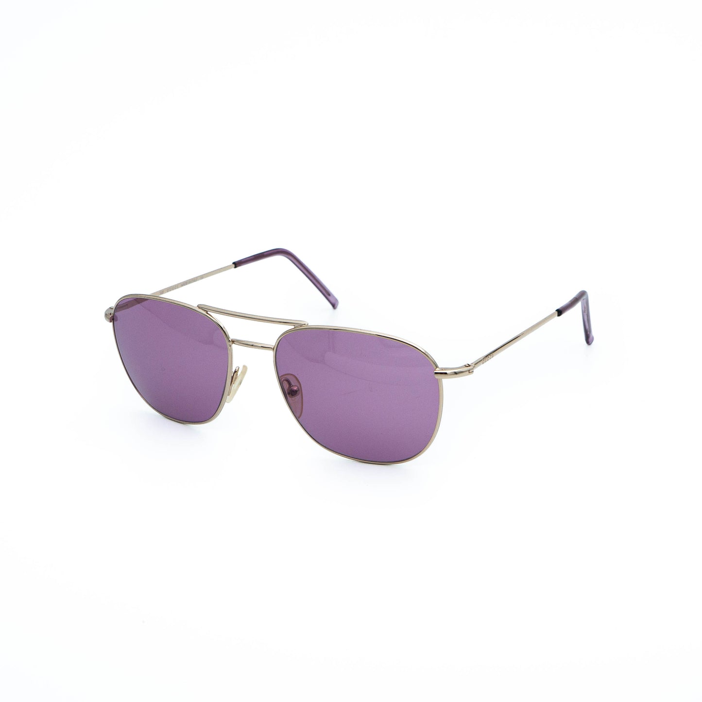 GUCCI GG1286 Gold Purple Aviator Sunglasses Vintage