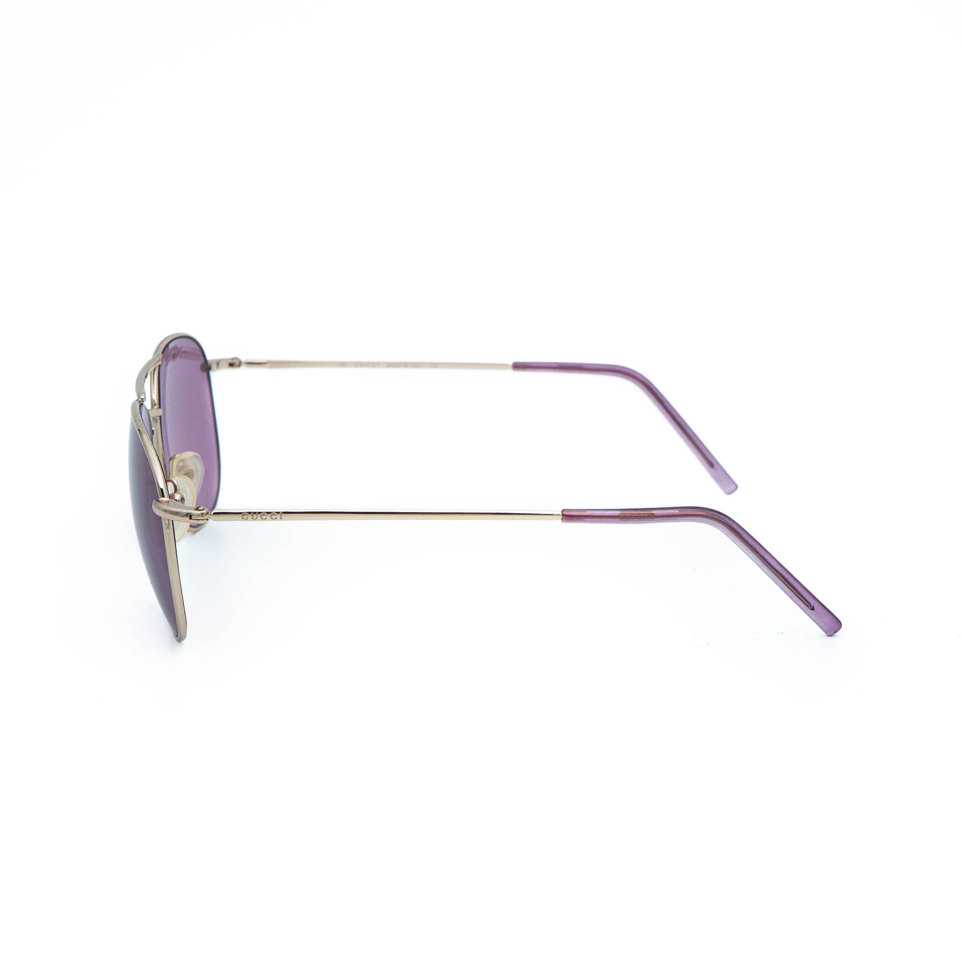 GUCCI GG1286 Gold Purple Aviator Sunglasses Vintage