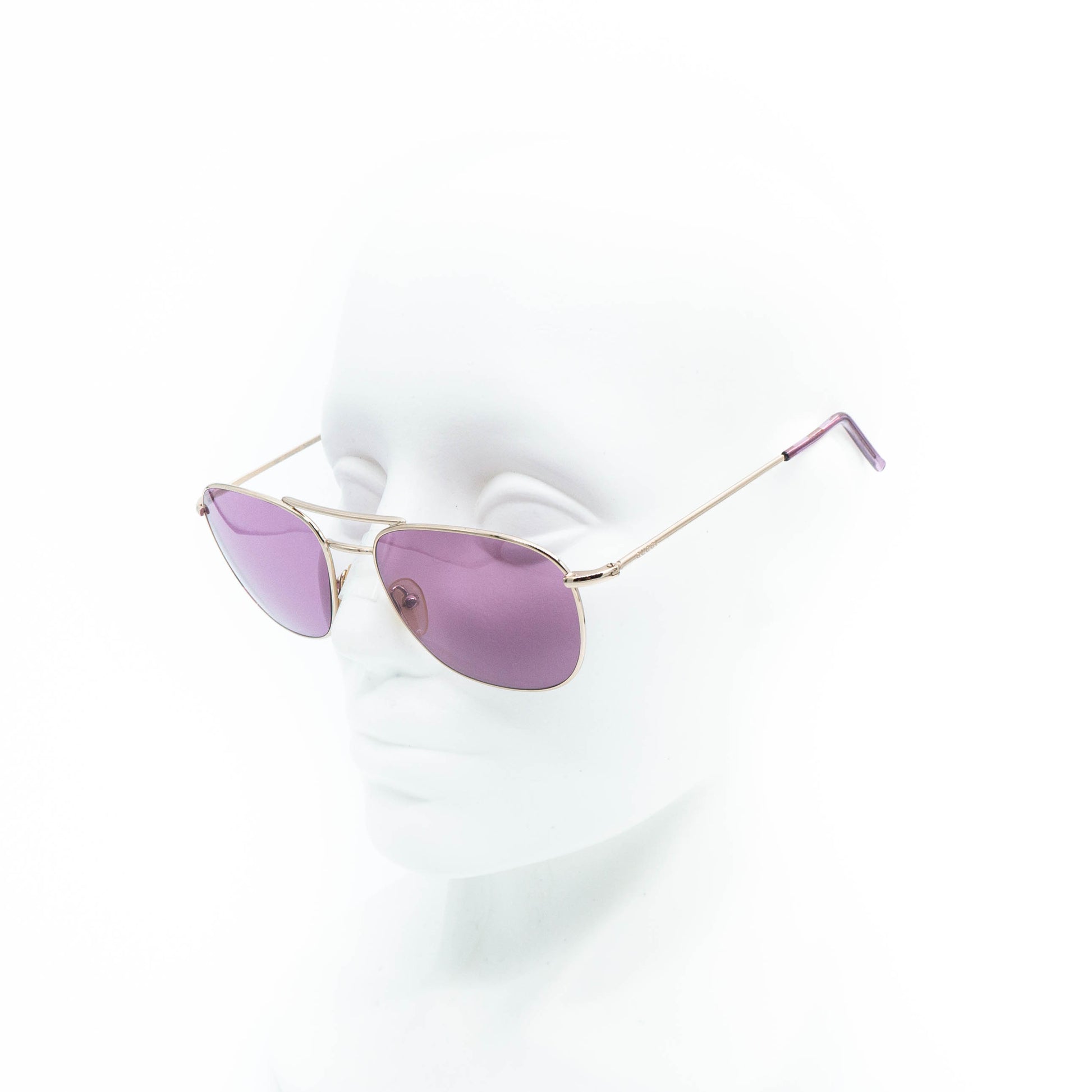 GUCCI GG1286 Gold Purple Aviator Sunglasses Vintage