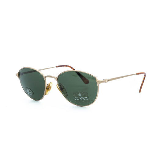 GUCCI GG 1236/S Gold Round Metal Sunglasses Vintage