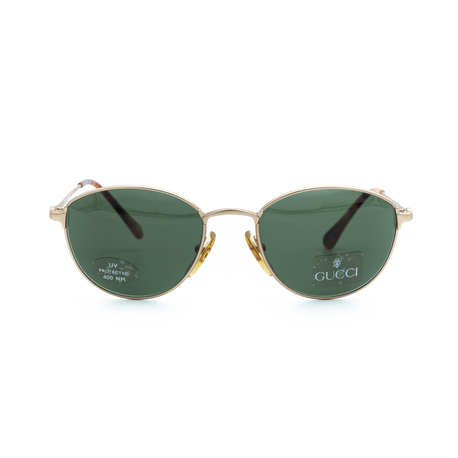 GUCCI GG 1236/S Gold Round Metal Sunglasses Vintage