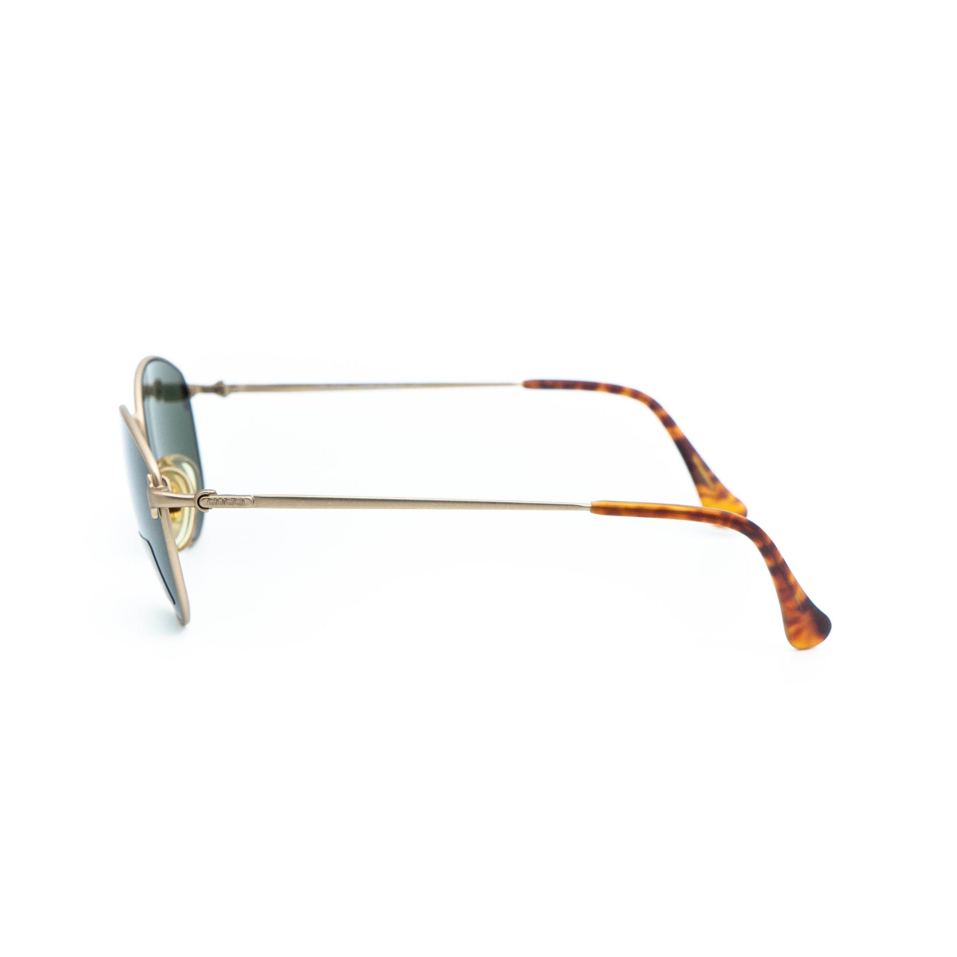 GUCCI GG 1236/S Gold Round Metal Sunglasses Vintage