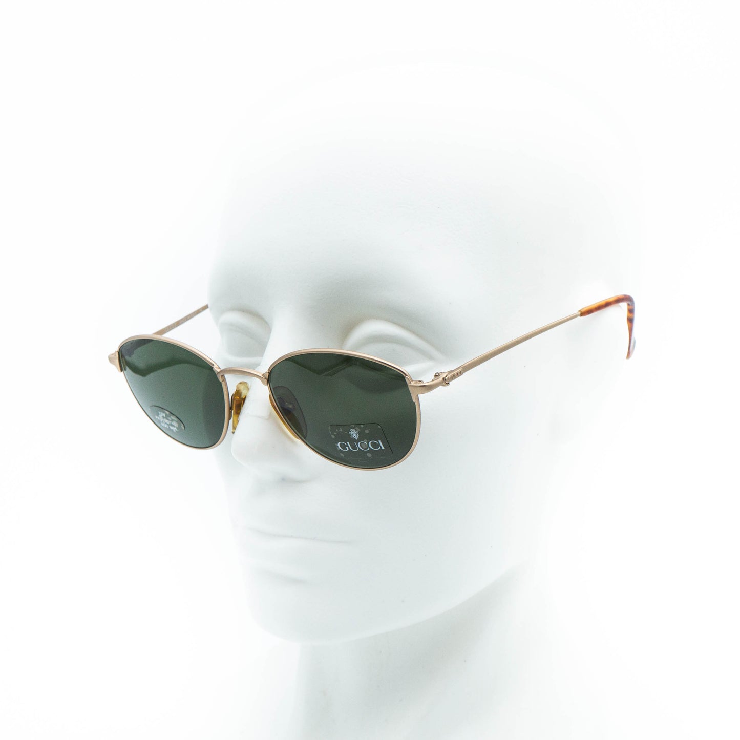 GUCCI GG 1236/S Gold Round Metal Sunglasses Vintage