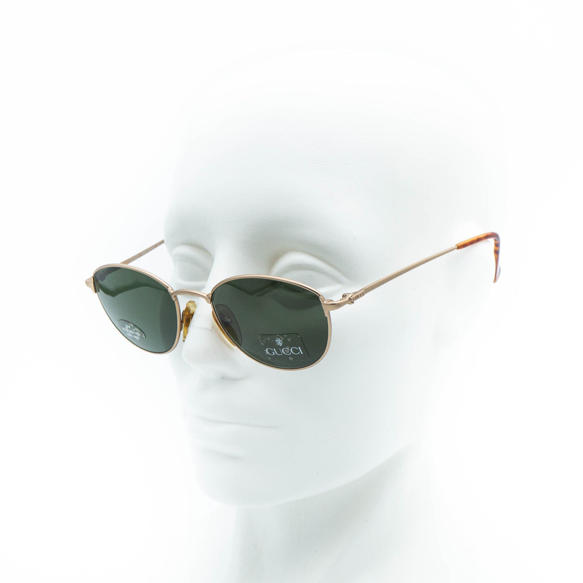 GUCCI GG 1236/S Gold Round Metal Sunglasses Vintage