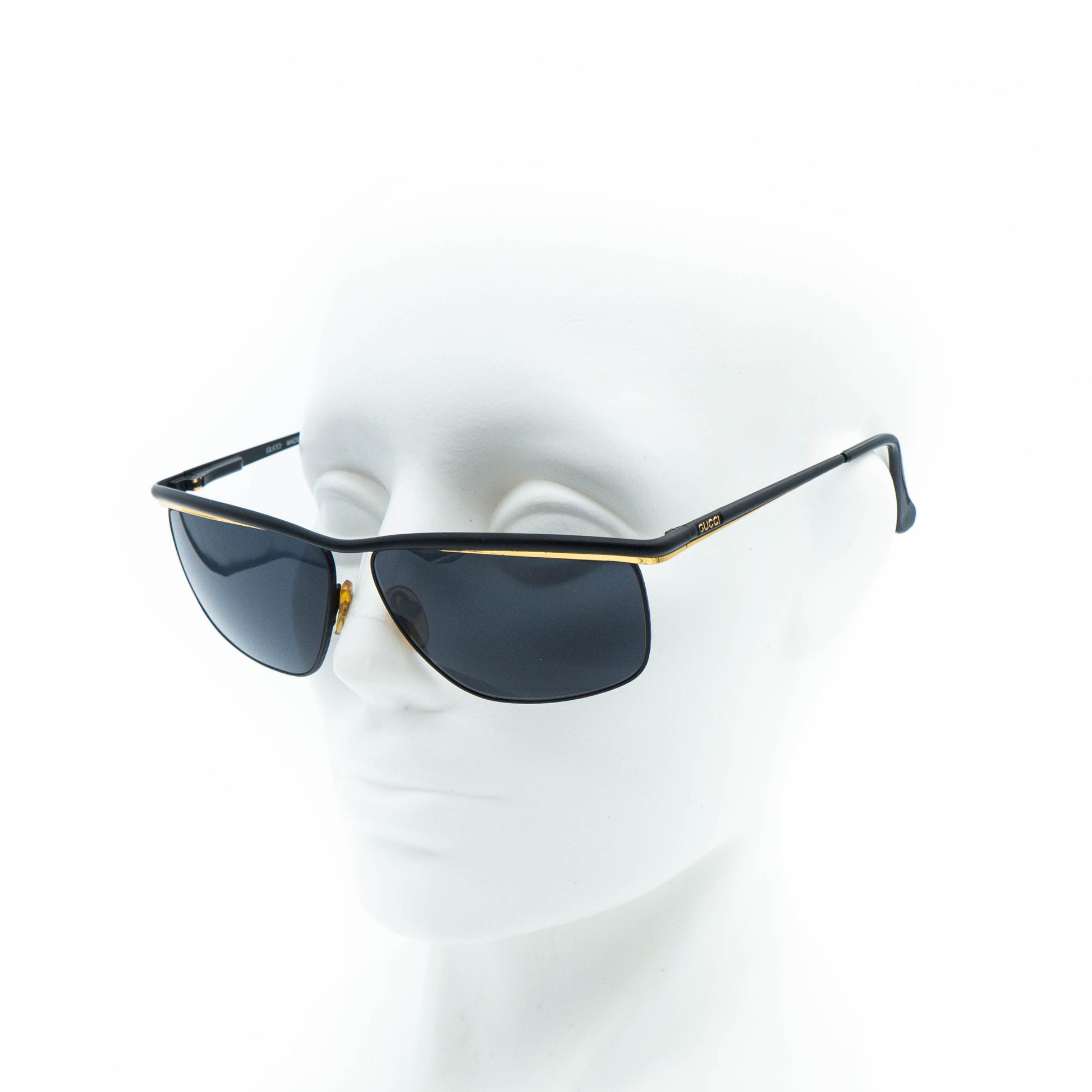 GUCCI GG 1255/S Black Metal Sunglasses Vintage