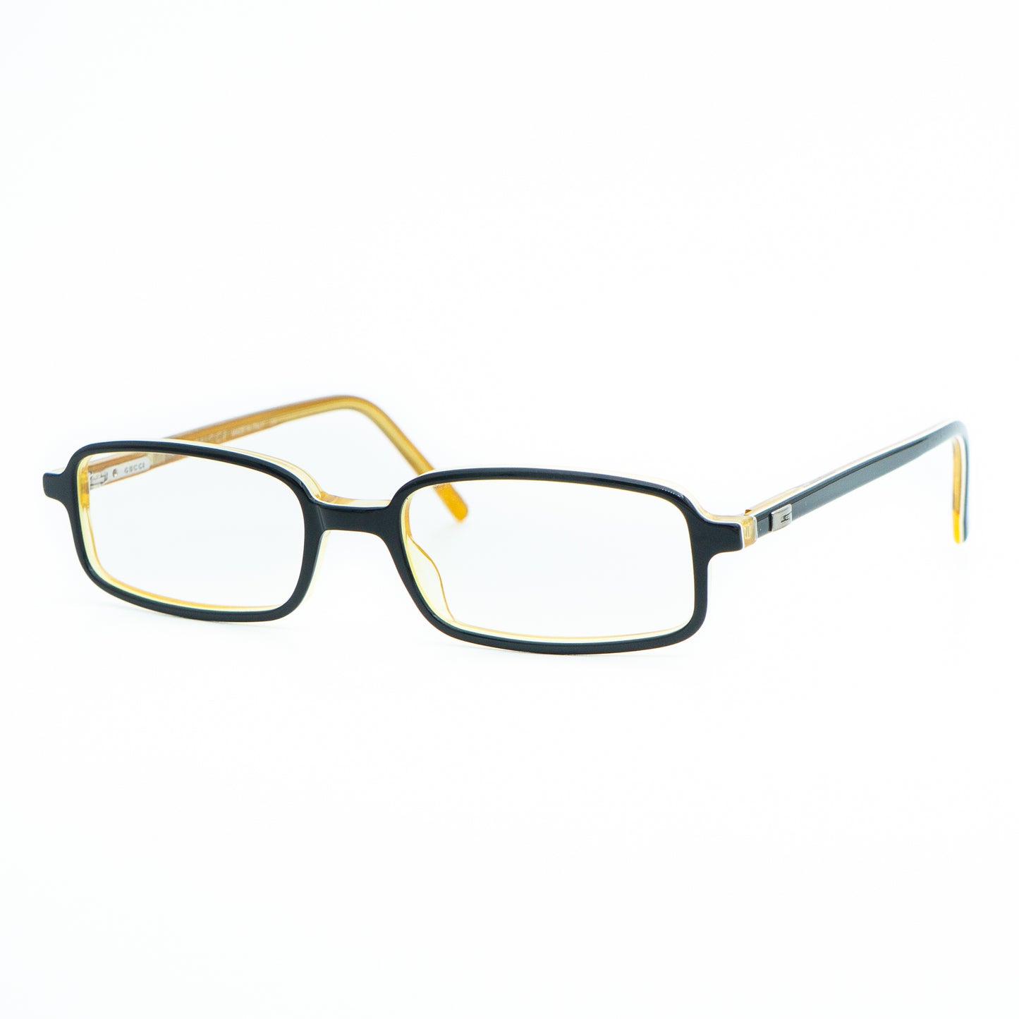 GUCCI GG 1412 Black Yellow Eyeglasses Frame Vintage