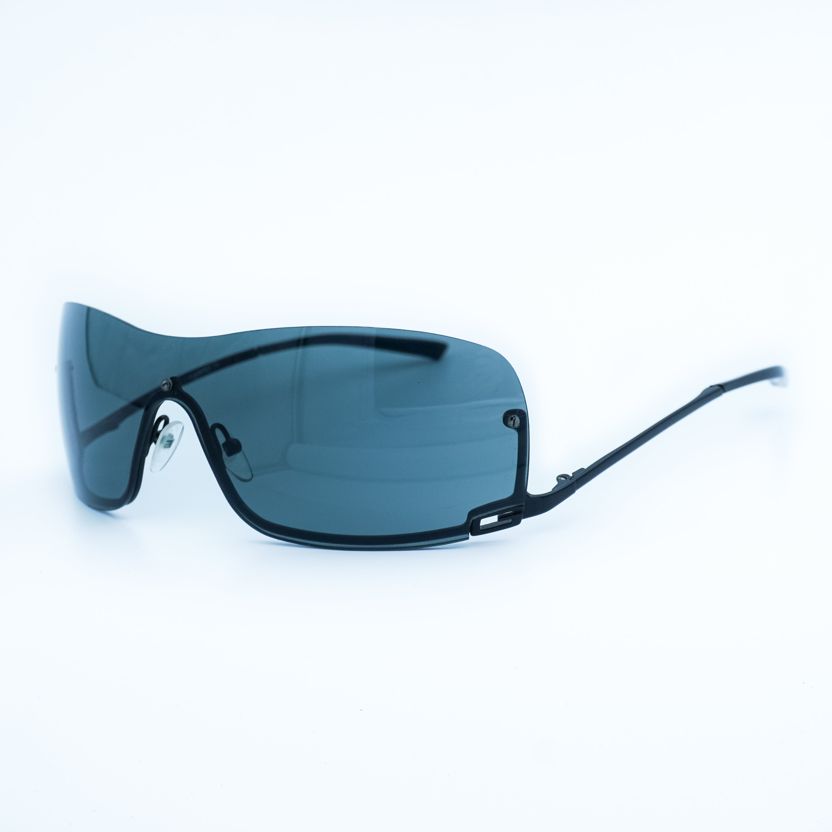 GUCCI GG 1690 Black Shield Rimless Sunglasses Vintage – LAVINTA