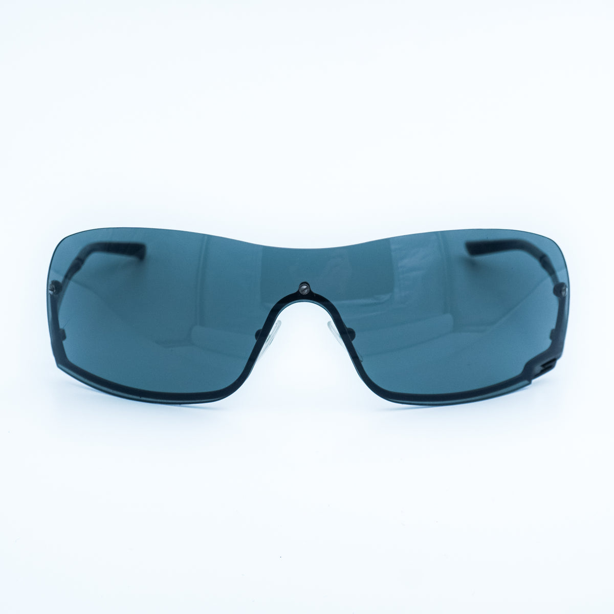 GUCCI GG 1690 Black Shield Rimless Sunglasses Vintage