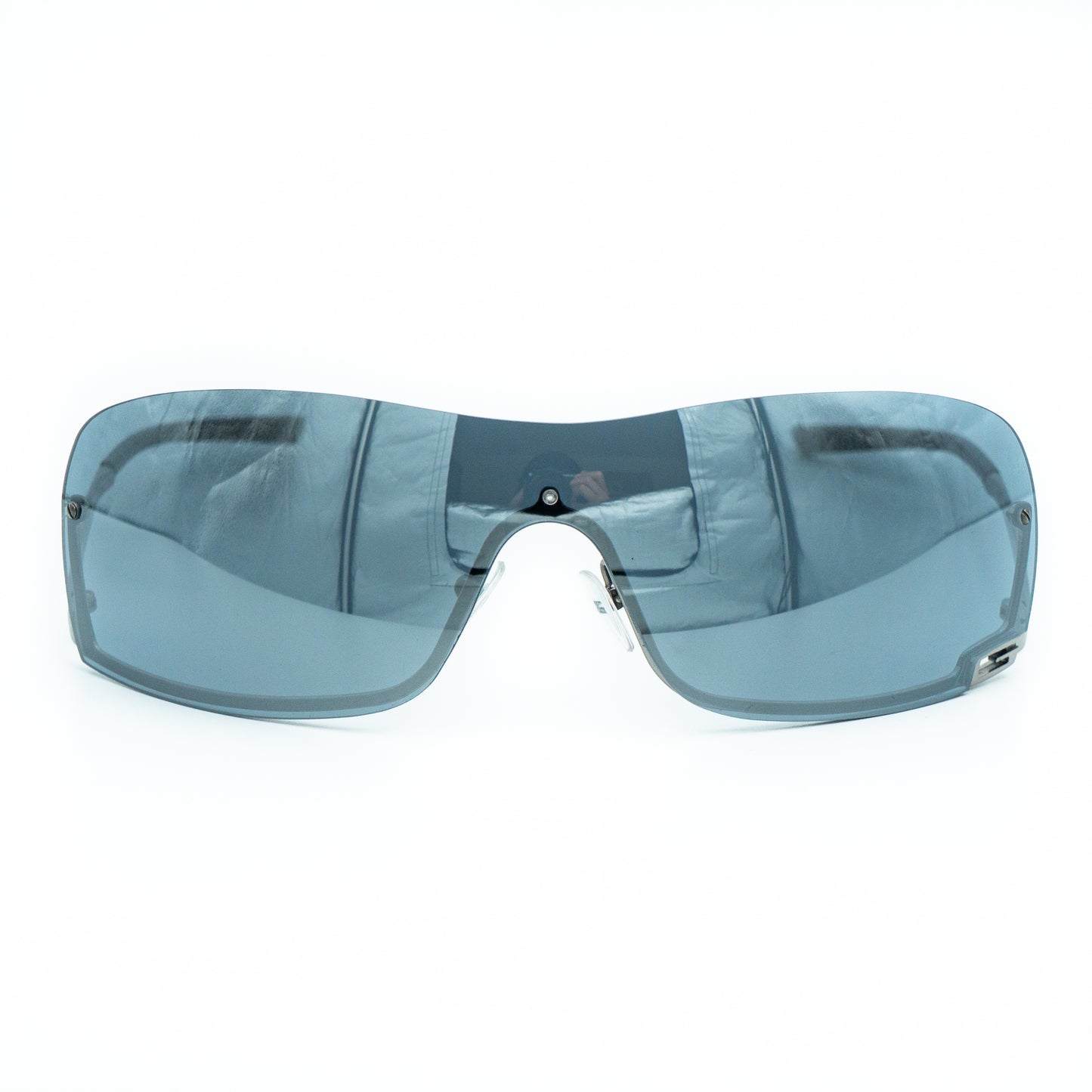 GUCCI GG 1690/S Silver Shield Rimless Sunglasses Vintage