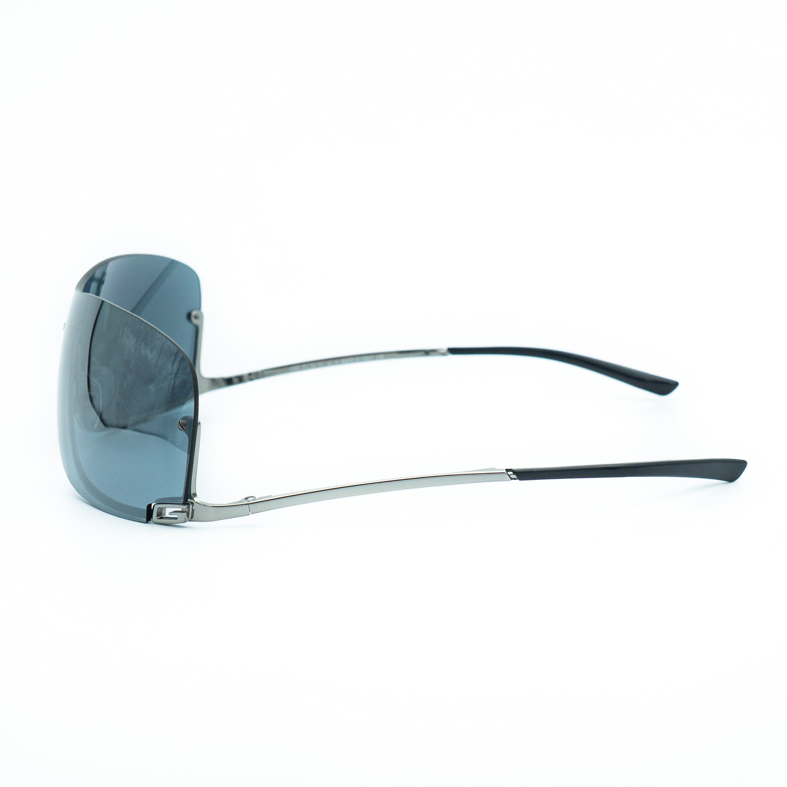 GUCCI GG 1690/S Silver Shield Rimless Sunglasses Vintage – LAVINTA