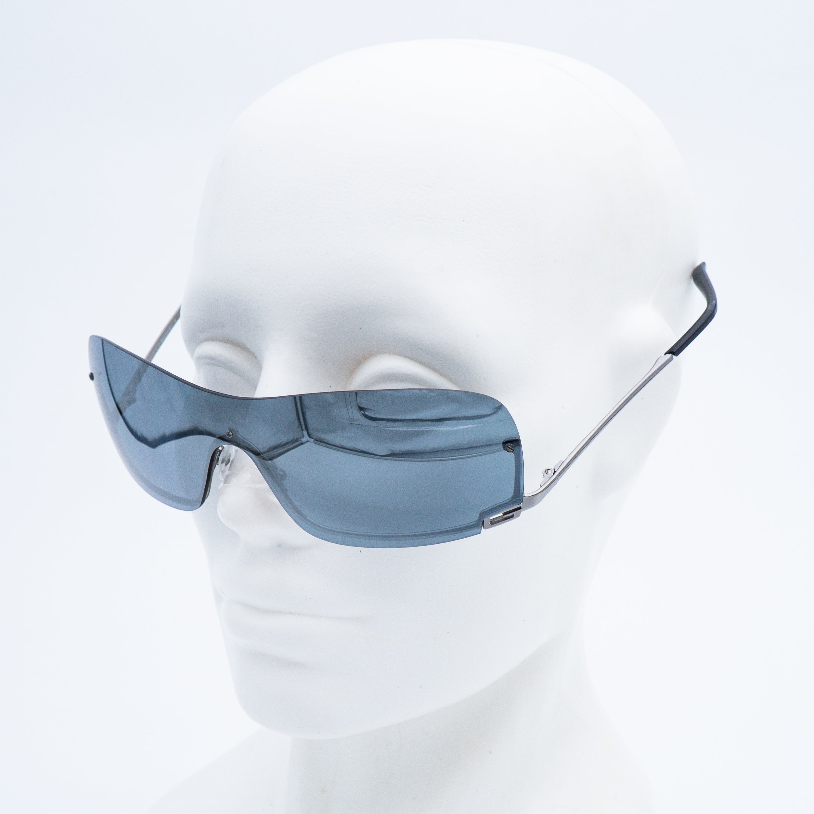 GUCCI GG 1690/S Silver Shield Rimless Sunglasses Vintage – LAVINTA