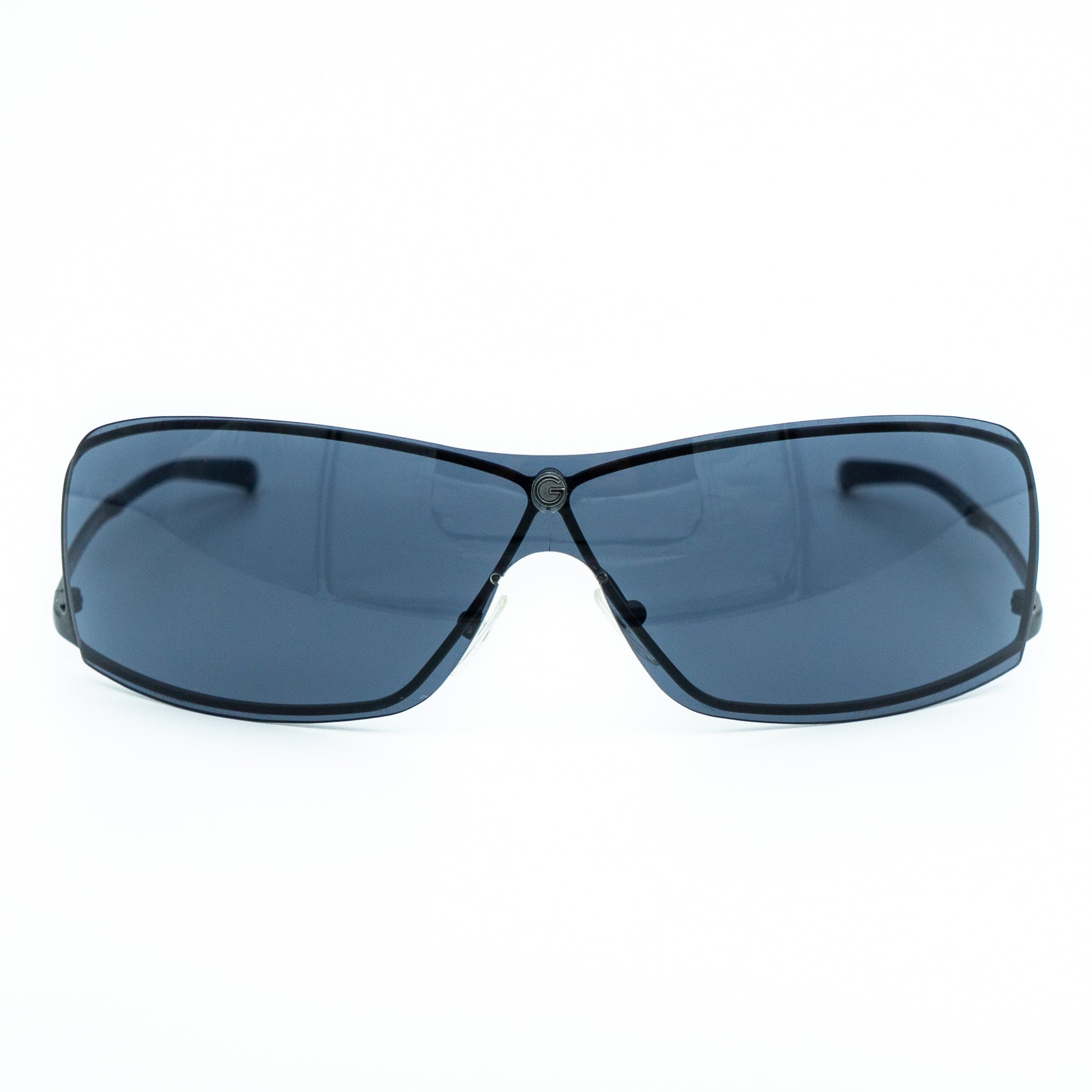 GUCCI GG 1709/S Black Shield Rimless Sunglasses Vintage