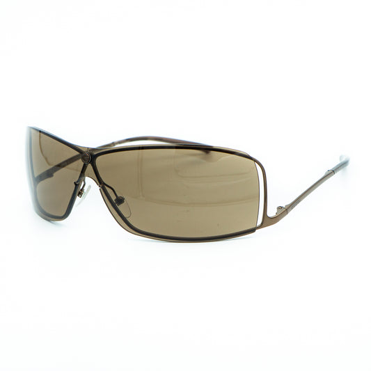 GUCCI GG 1709/S Brown Shield Rimless Sunglasses Vintage