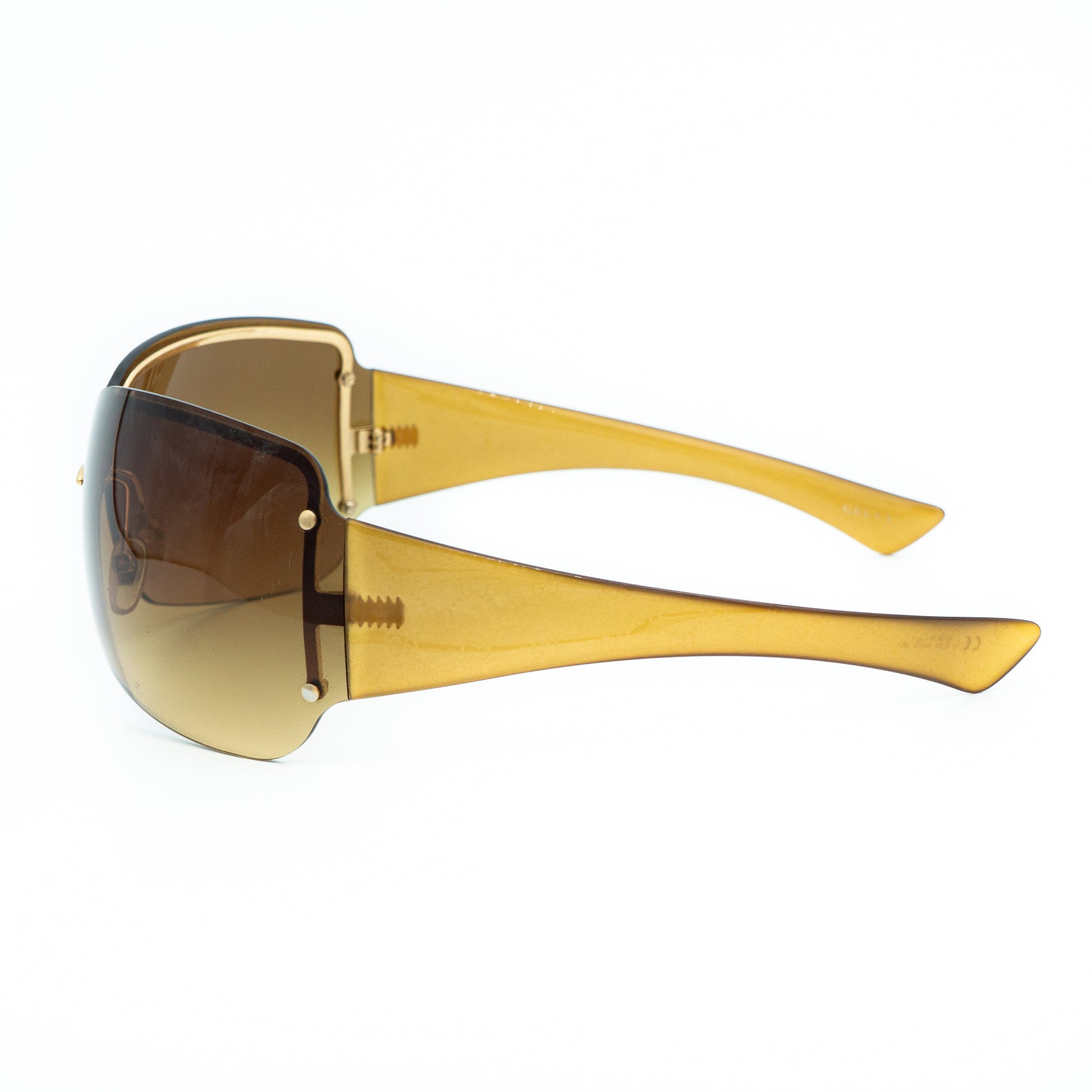 GUCCI GG 1825/S Brown Shield Mask Sunglasses Vintage