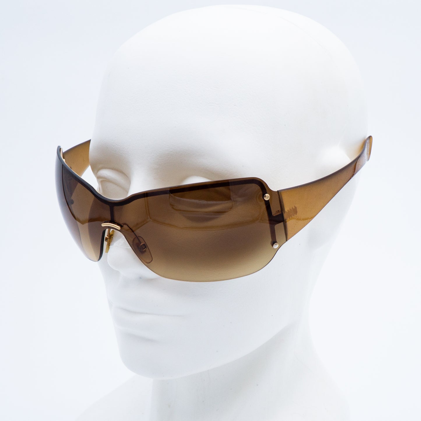 GUCCI GG 1825/S Brown Shield Mask Sunglasses Vintage