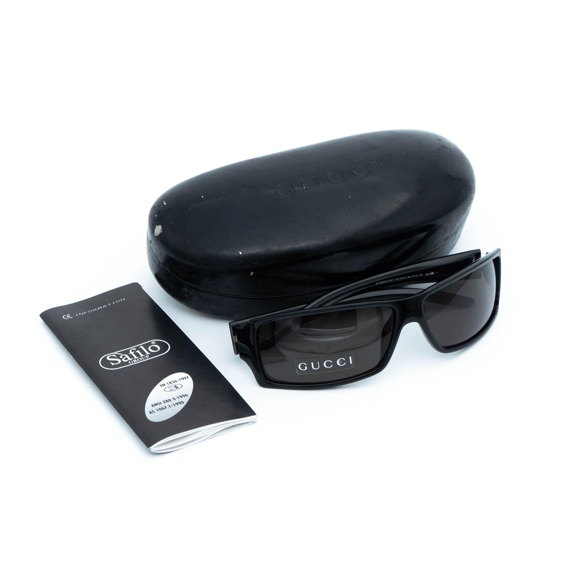 GUCCI GG 2515 black rectangular vintage sunglasses