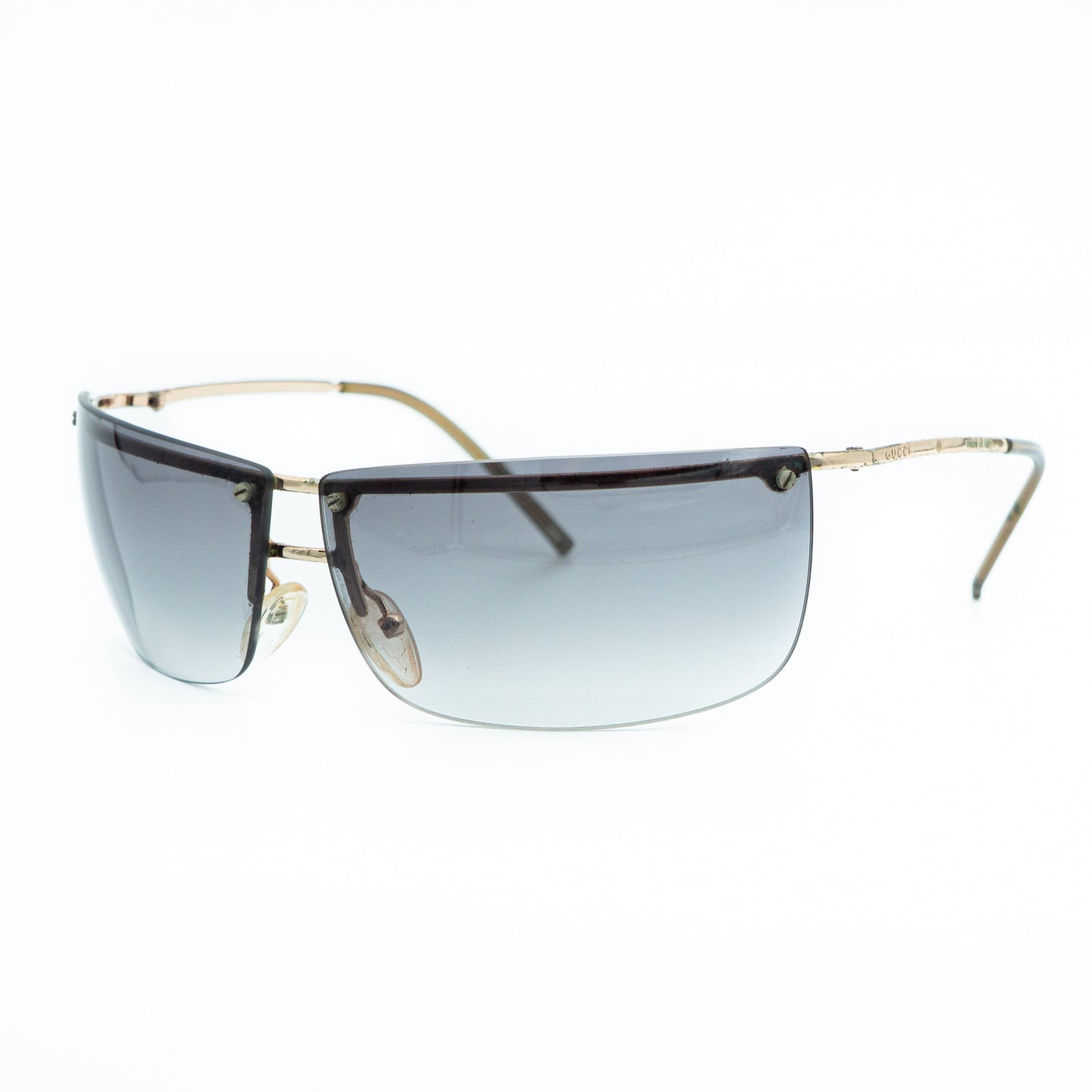 GUCCI GG 2653/S Gold Rimless Shield Sunglasses Vintage