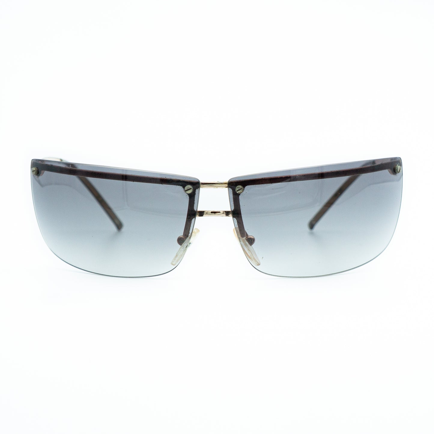 GUCCI GG 2653/S Gold Rimless Shield Sunglasses Vintage