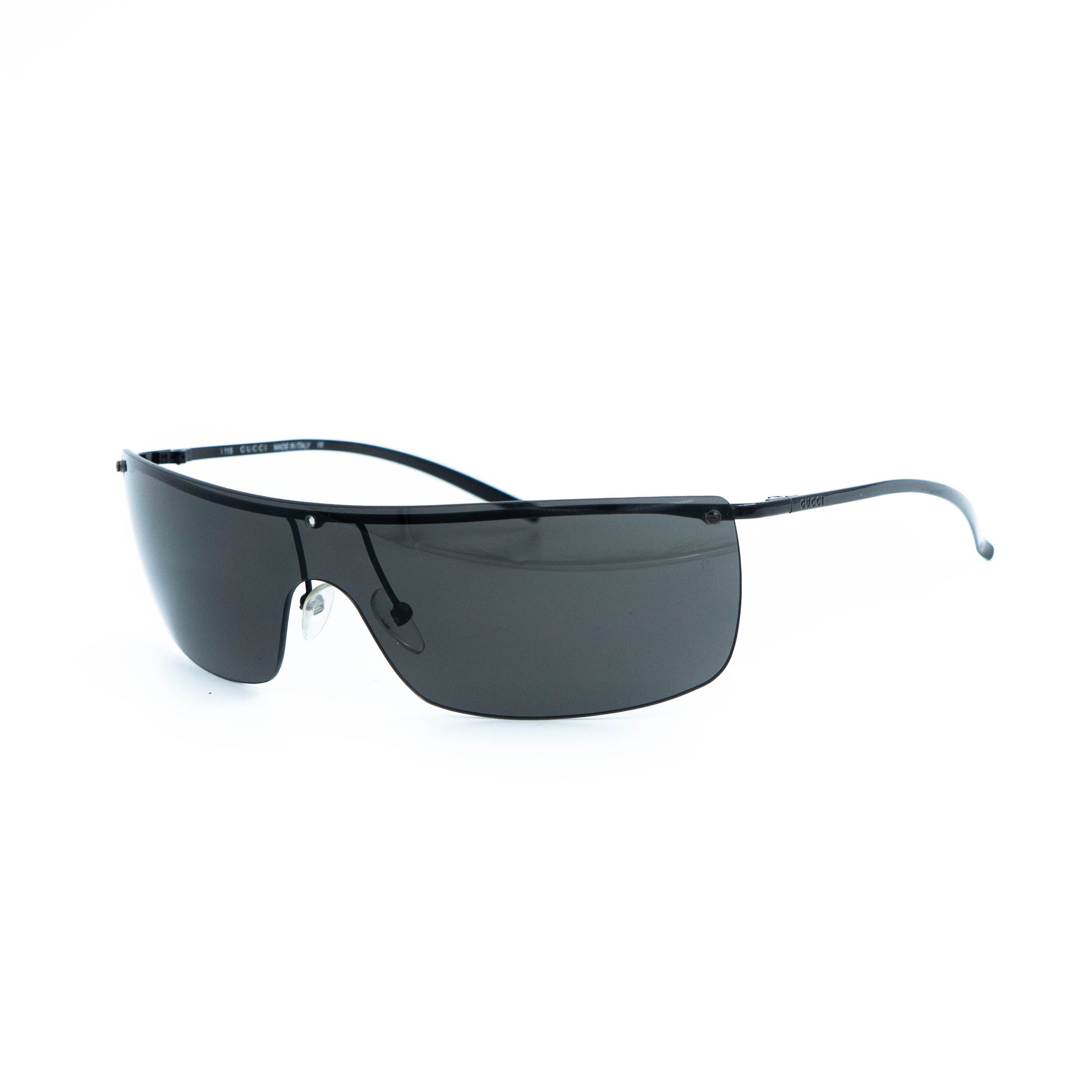 GUCCI GG 2681/S Black Shield Rimless Sunglasses Vintage