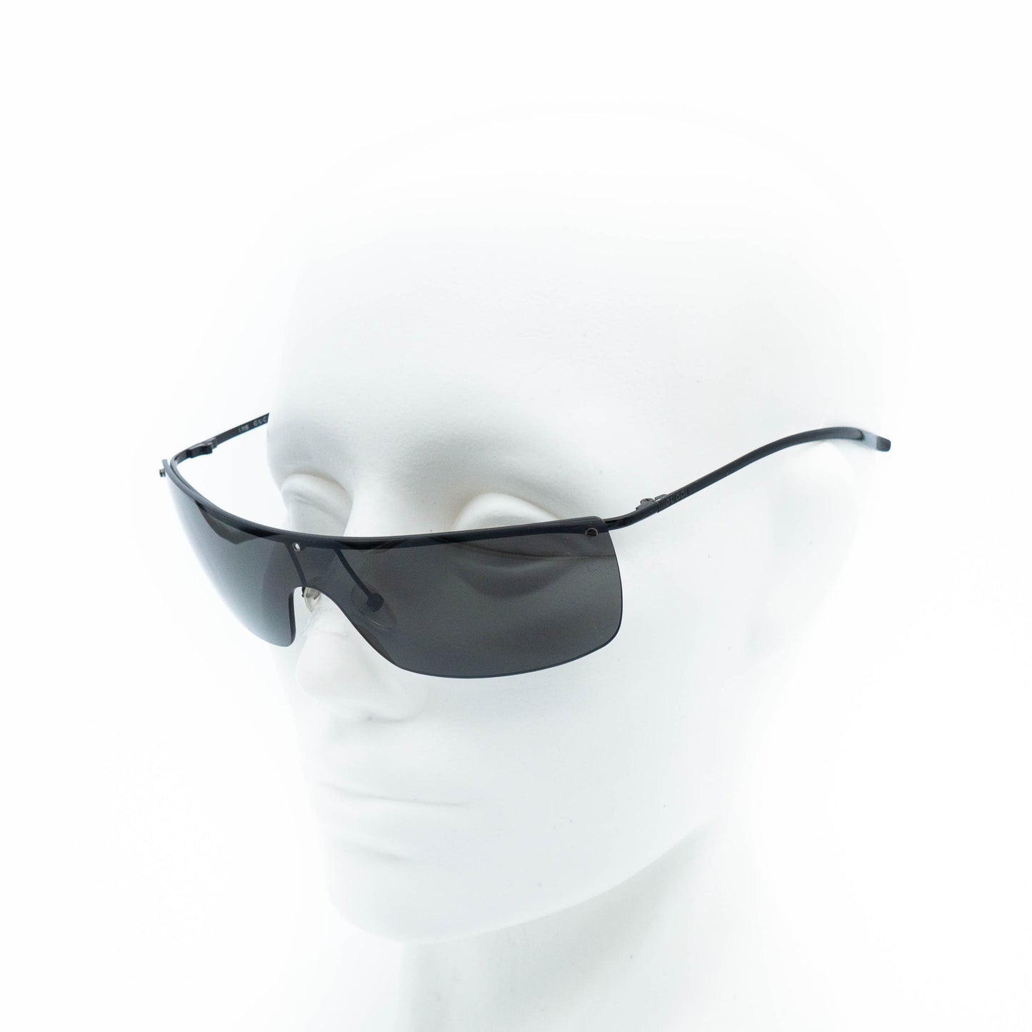 GUCCI GG 2681/S Black Shield Rimless Sunglasses Vintage
