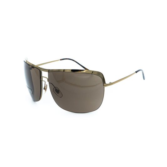 GUCCI GG 2795/S Gold Brown Metal Oversized Sunglasses Vintage
