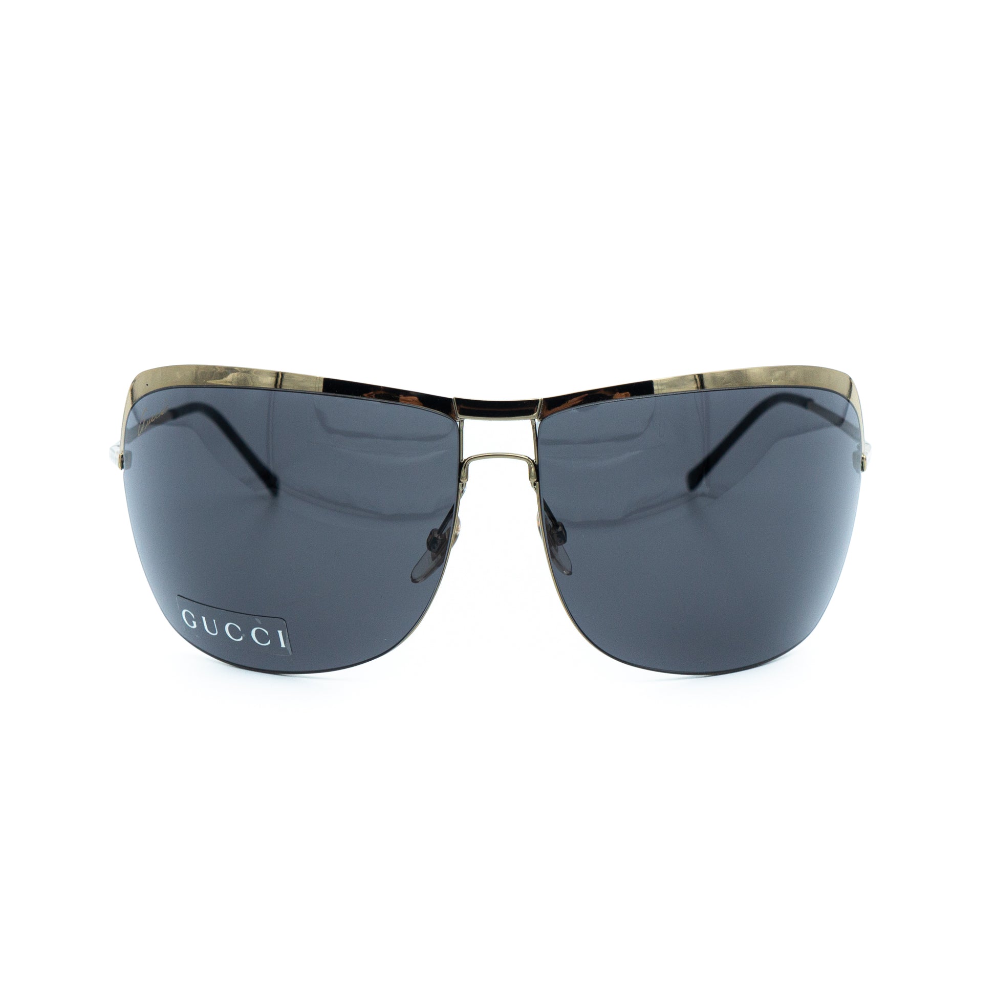 GUCCI GG 2795/S Gold Metal Oversized Sunglasses Vintage