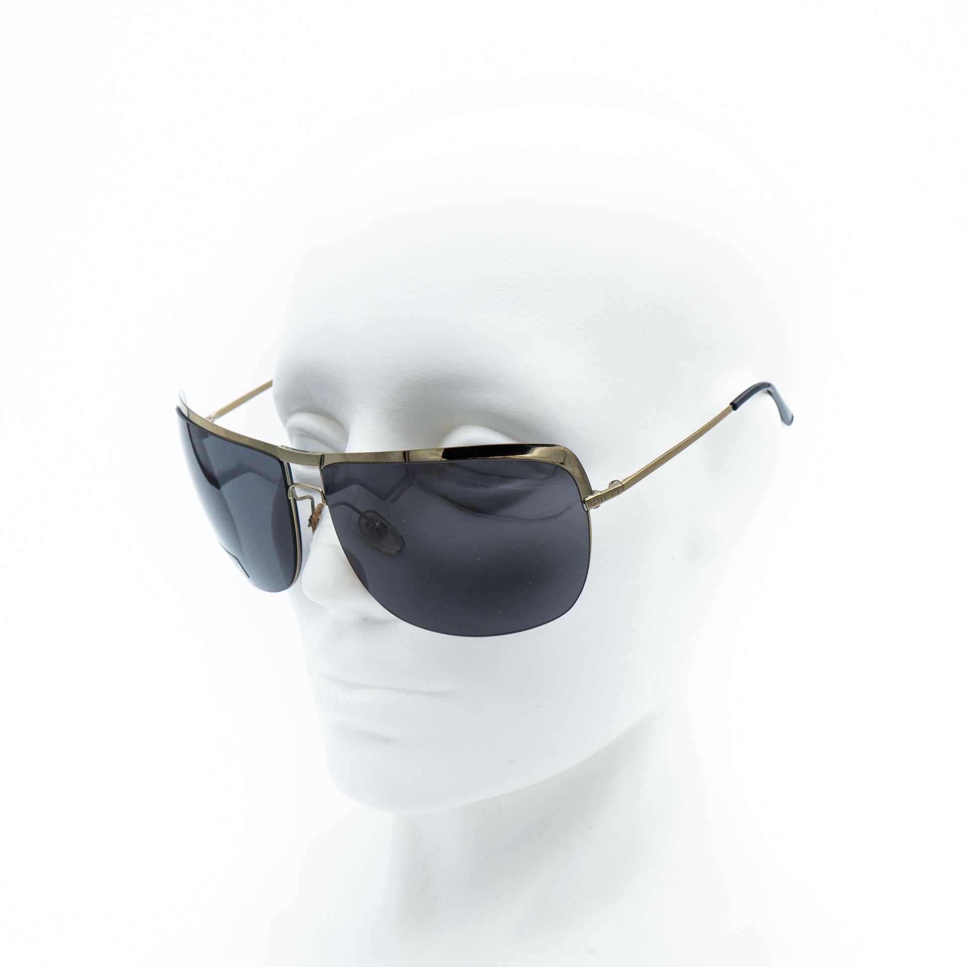 GUCCI GG 2795/S Gold Metal Oversized Sunglasses Vintage