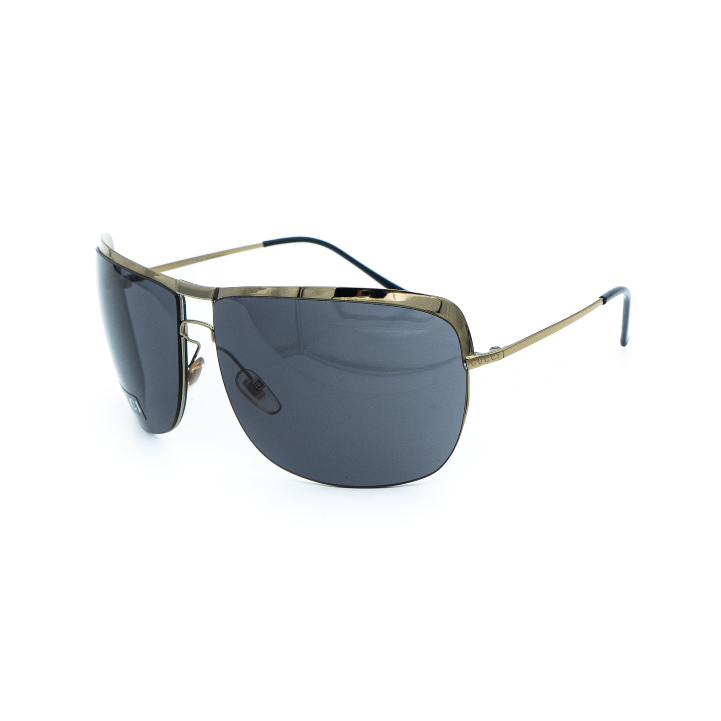 GUCCI GG 2795/S Gold Metal Oversized Sunglasses Vintage