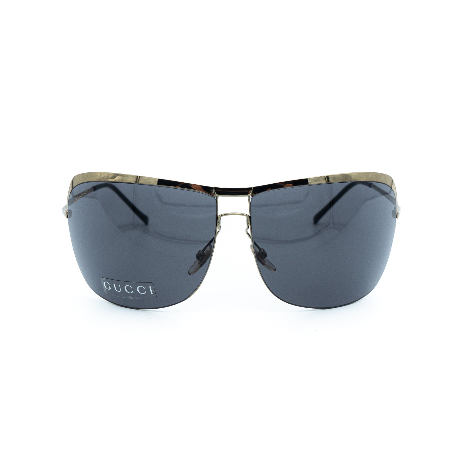 GUCCI GG 2795/S Gold Metal Oversized Sunglasses Vintage