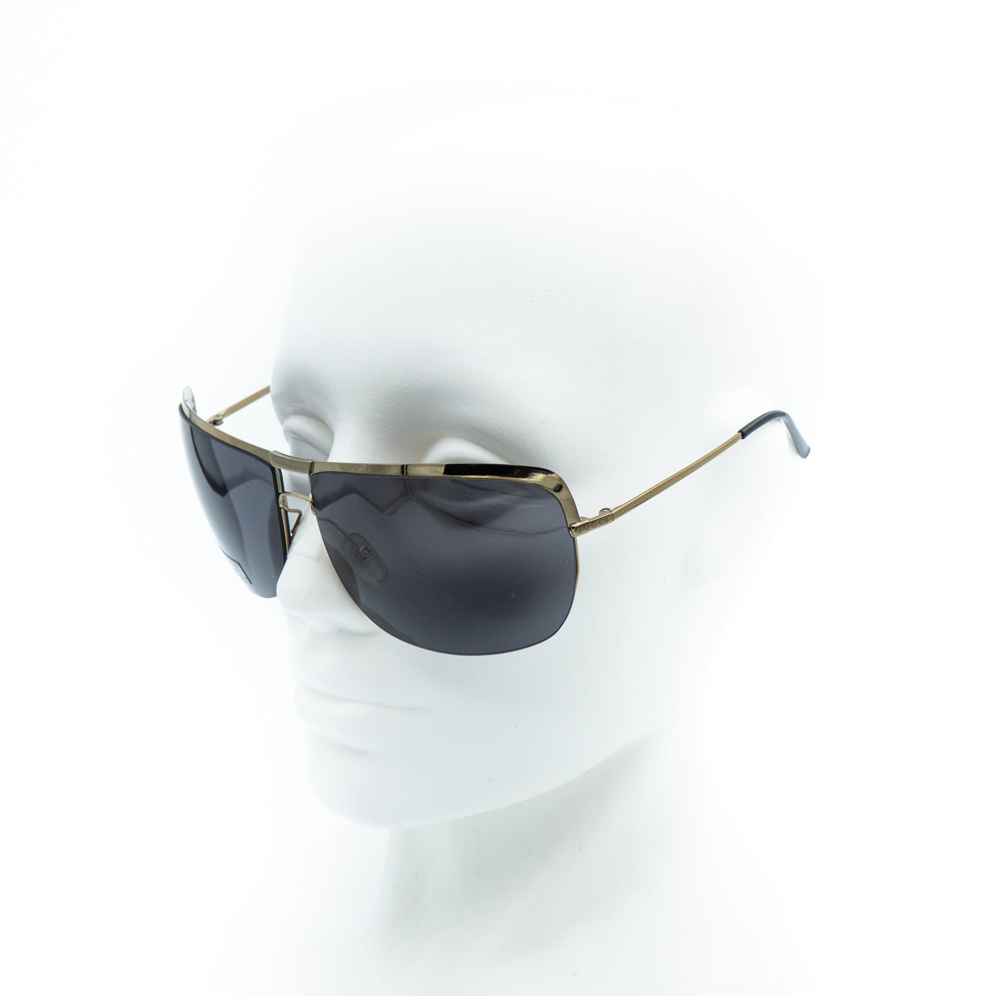 GUCCI GG 2795/S Gold Metal Oversized Sunglasses Vintage