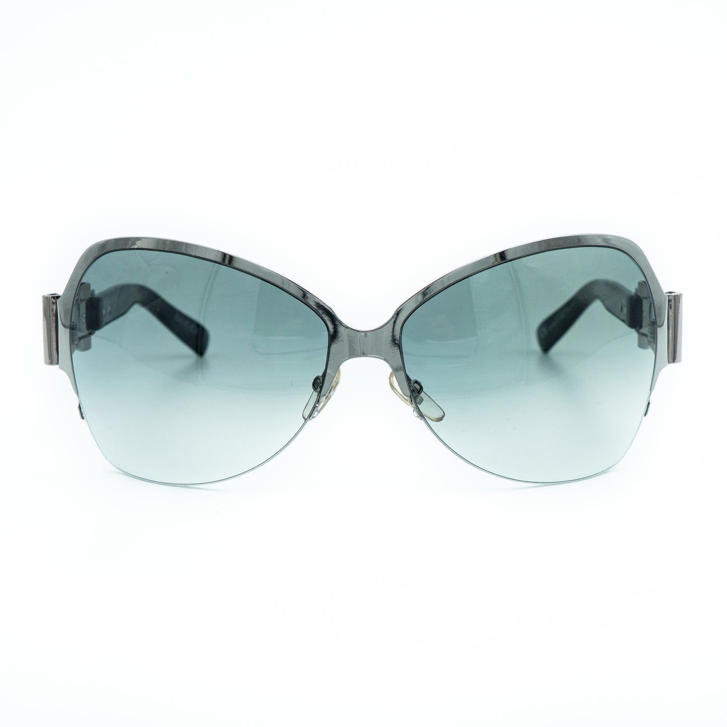 GUCCI GG 2821/F/S Black Silver Oversized Sunglasses Vintage