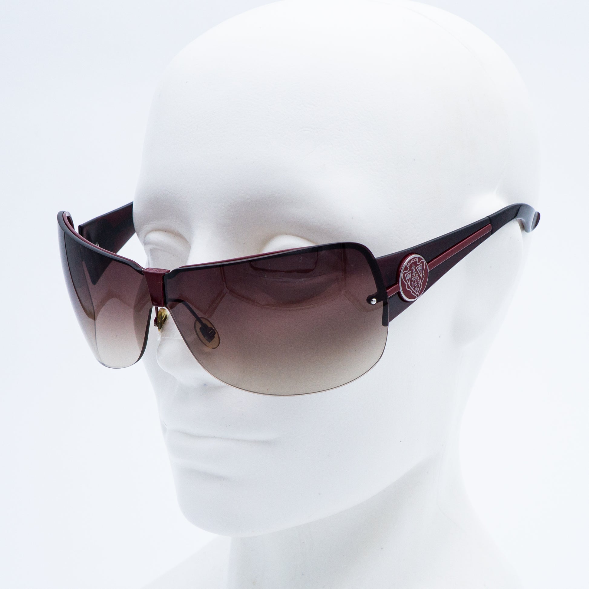 GUCCI GG 2828 Red Shield Mask Sunglasses Vintage