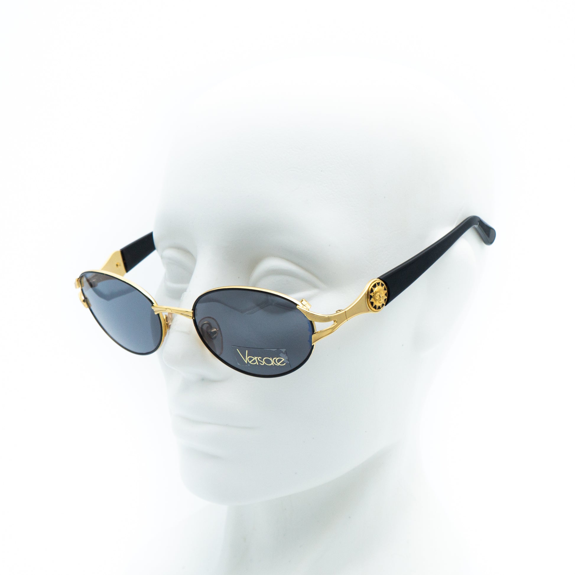 Gianni VERSACE mod 1231 Oval Gold Sunglasses Vintage
