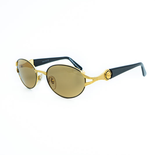 Gianni VERSACE mod 1231 Oval Gold Sunglasses Vintage