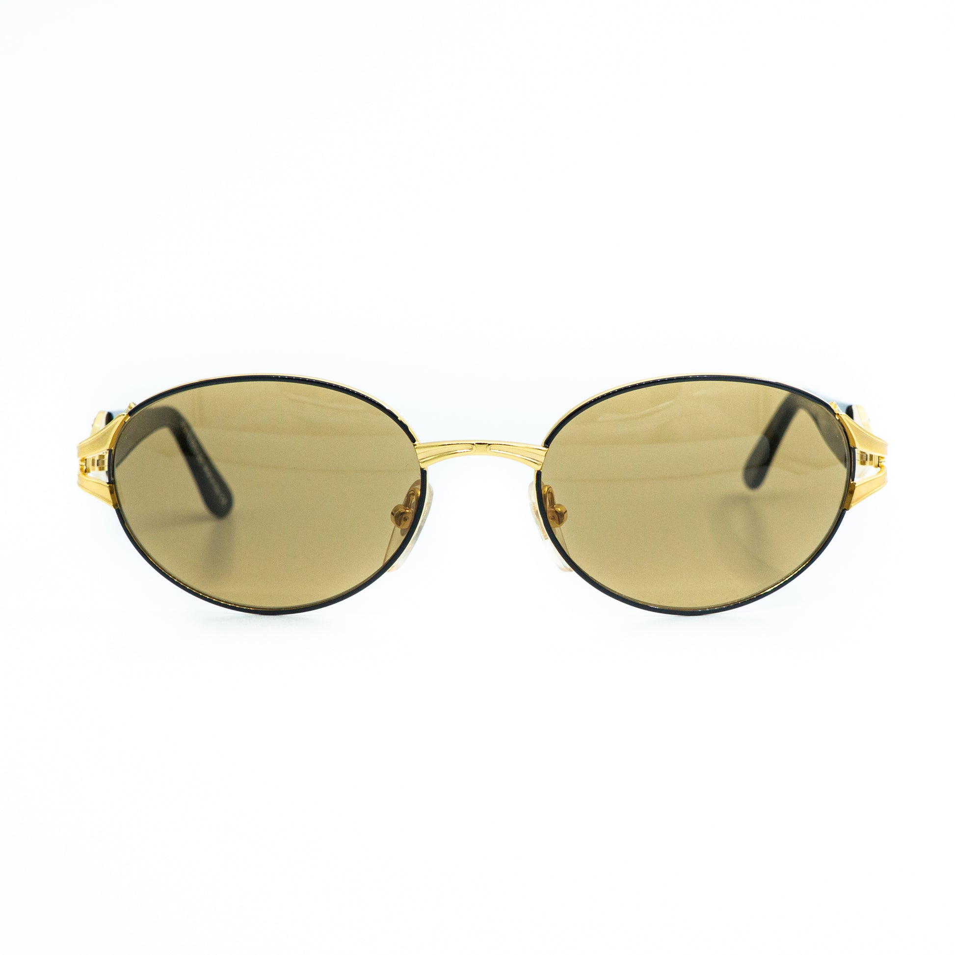 Gianni VERSACE mod 1231 Oval Gold Sunglasses Vintage