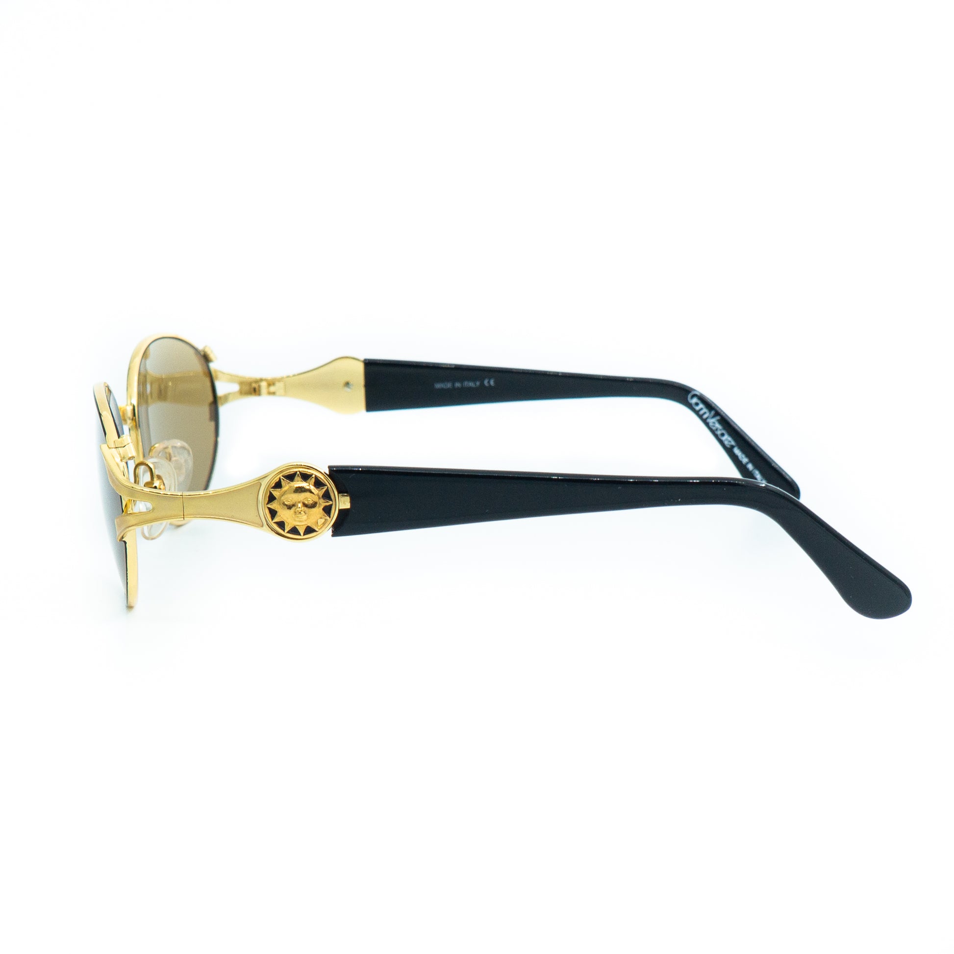 Gianni VERSACE mod 1231 Oval Gold Sunglasses Vintage