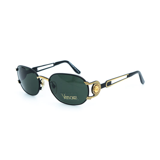 Gianni VERSACE mod 3045 Oval Black Sunglasses Vintage