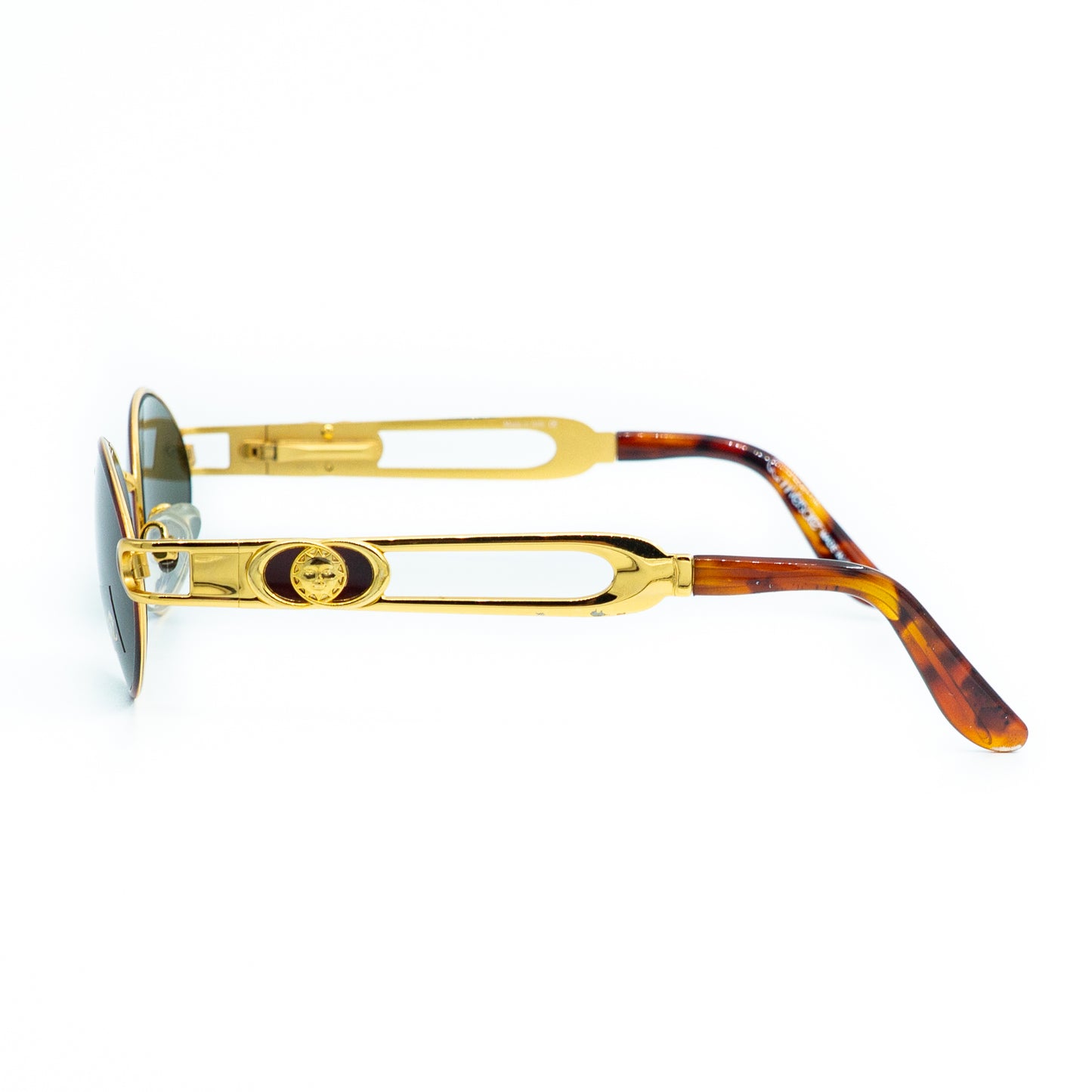 Gianni VERSACE mod 3130 Oval Gold Sunglasses Vintage