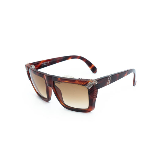 Gianni Versace Basix Mod 812 Brown Strass Sunglasses Vintage