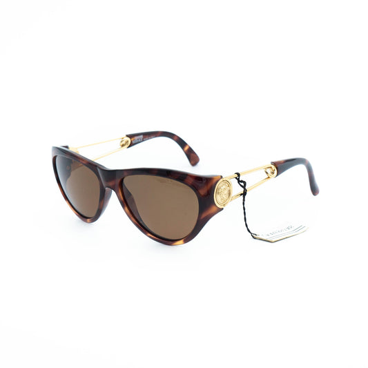 Gianni Versace Mod 427 Gold Brown Sunglasses Vintage