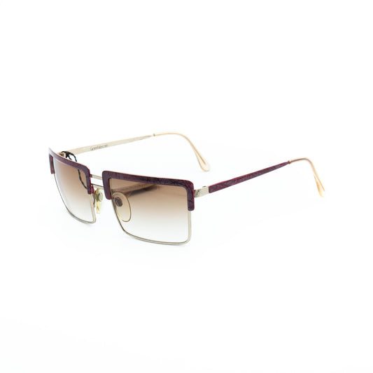 Gianni Versace Square Gold Purple Sunglasses Vintage