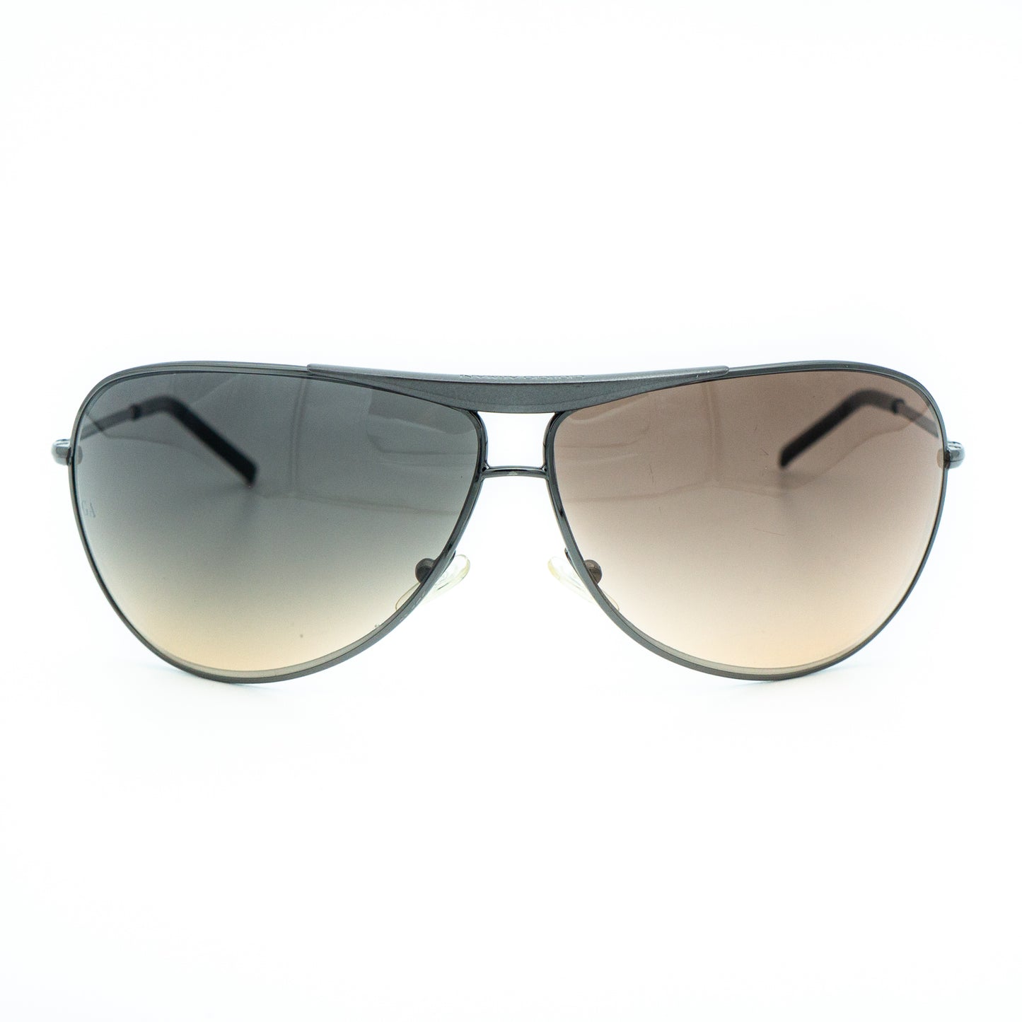 Giorgio Armani GA 134/S Silver Aviator Mask Sunglasses Vintage