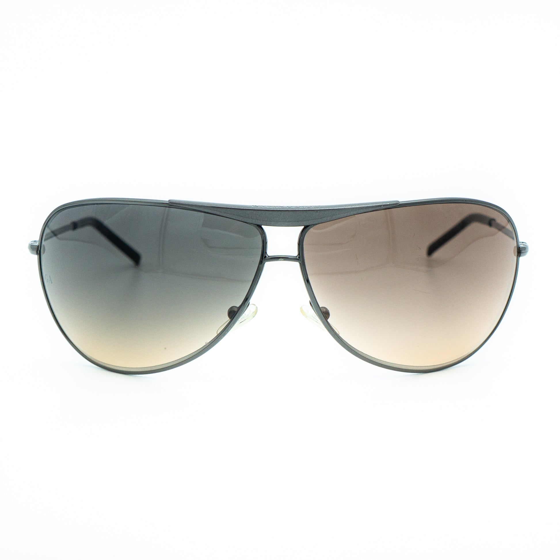 Giorgio Armani GA 134/S Silver Aviator Mask Sunglasses Vintage